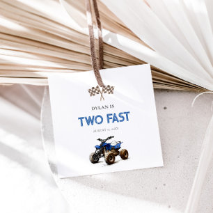 Blue 4 Wheeler Favour Tags