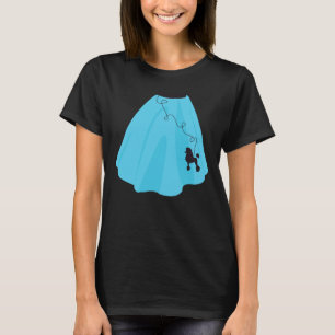 Blue 50s Poodle Skirt T-Shirt