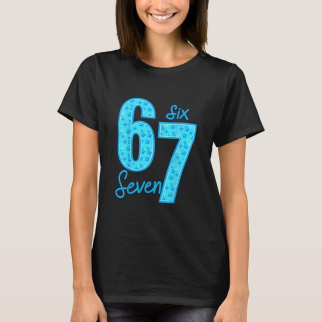 Blue 67 Funny Meme  T-Shirt (Front)