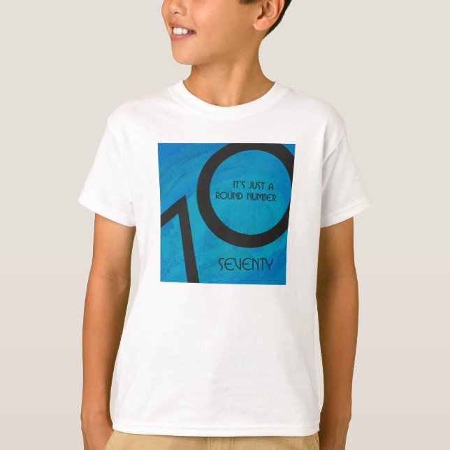 Blue 70 Decade Birthday T-Shirt (Front)