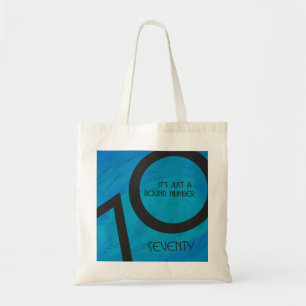 Blue 70 Decade Birthday Tote Bag