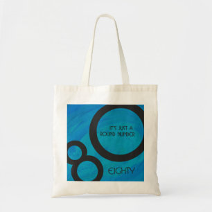 Blue 80 Decade Birthday Tote Bag