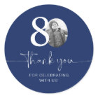 Blue 80th Birthday Thank You