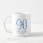 Blue 90th Birthday Party Favour Mug 3 Photo