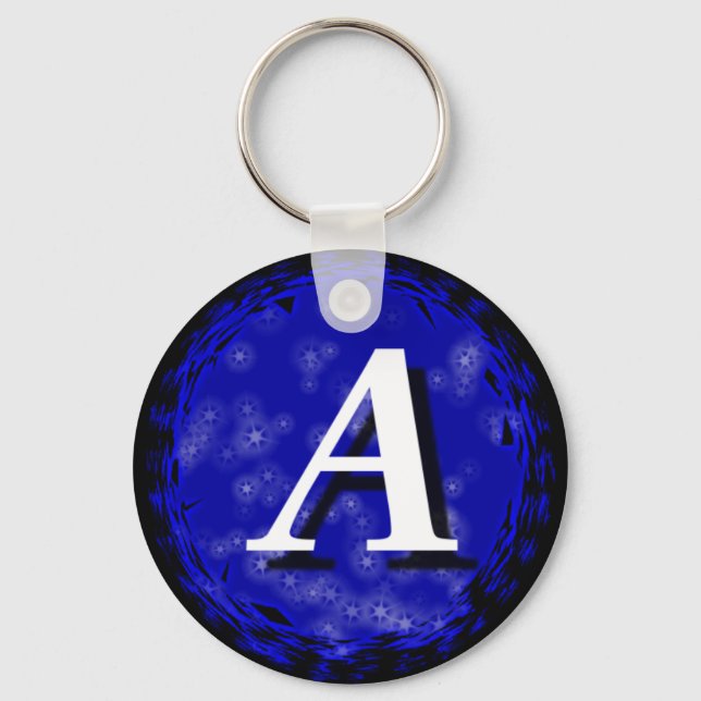 Blue A Key Ring (Front)
