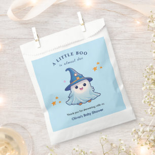 Blue A Little Boo Halloween Baby Shower  Favour Bag