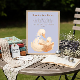 Blue A Silly Goose Books for Baby Sign Invitation