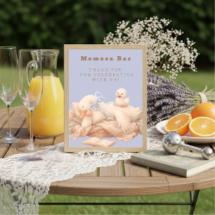 Blue A Silly Goose "Momosa" Mimosa Table Sign Invitation