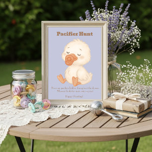 Blue A Silly Goose Pacifier Hunt Baby Shower   Invitation