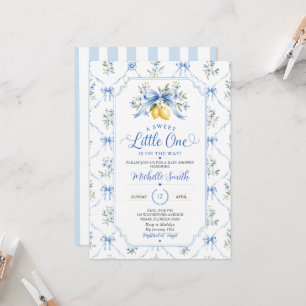 Blue A Sweet little ONE is on the way Baby Shower Invitation