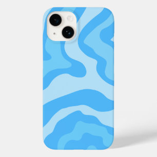blue abstract art Case-Mate iPhone 14 case