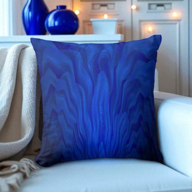Blue Abstract Art Cushion (Creator Uploaded)