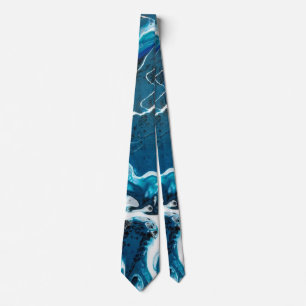 Blue Abstract Art Tie