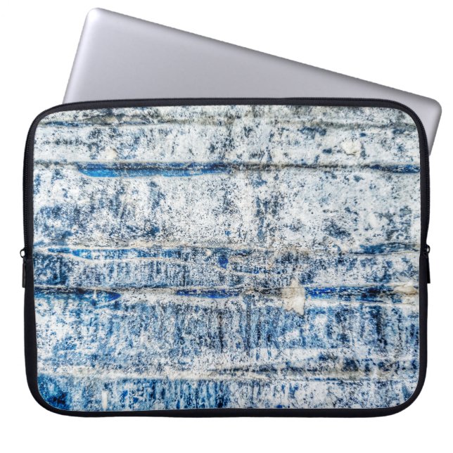 Blue abstract background design abstract, aged, an laptop sleeve (Front)