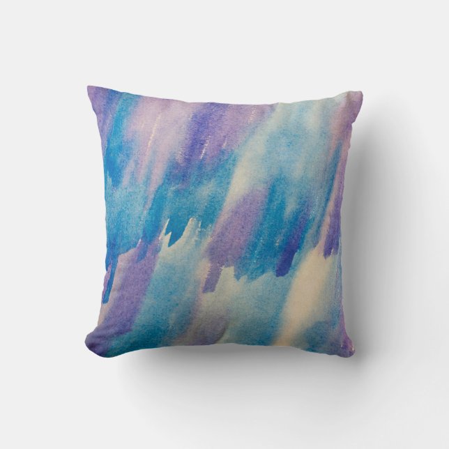 Blue abstract backgroundabstract, aqua, art, artis cushion (Front)