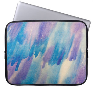 Blue abstract backgroundabstract, aqua, art, artis laptop sleeve