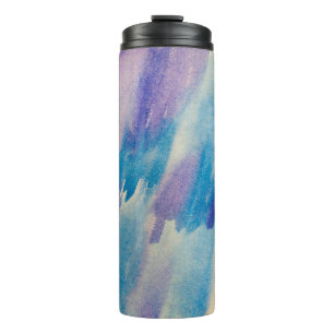 Blue abstract backgroundabstract, aqua, art, artis thermal tumbler