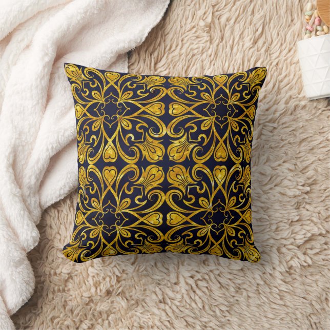 blue abstract baroque cushion (Blanket)