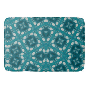 Blue Abstract Bath Mat