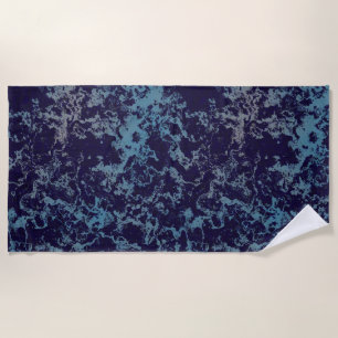 Blue Abstract Beach Towel