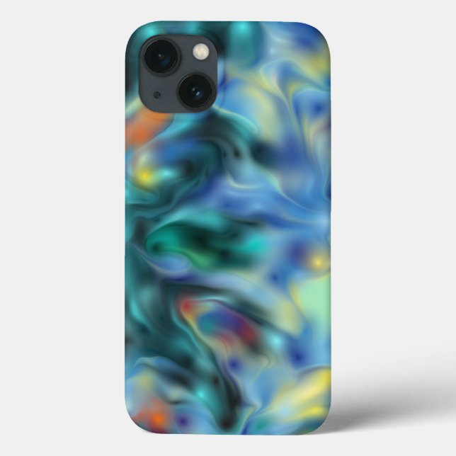 Blue Abstract Case-Mate iPhone Case (Back)