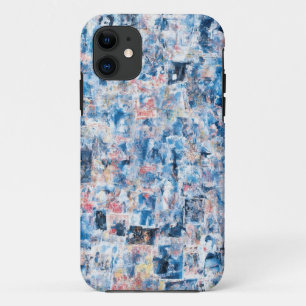 Blue Abstract Collage Mobile Case