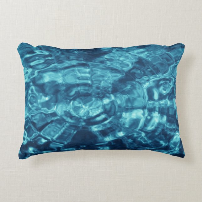 Blue Abstract Decorative Cushion (Front)