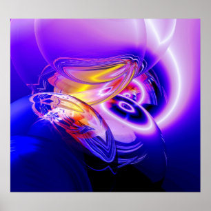 Blue Abstract Digital Art Posters