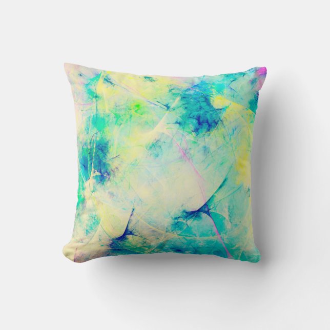 blue abstract fractal background 3d rendering3d, a cushion (Front)