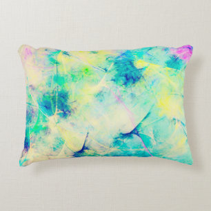 blue abstract fractal background 3d rendering3d, a decorative cushion