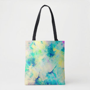 blue abstract fractal background 3d rendering3d, a tote bag