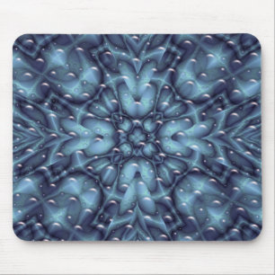 blue abstract fractal mouse pad