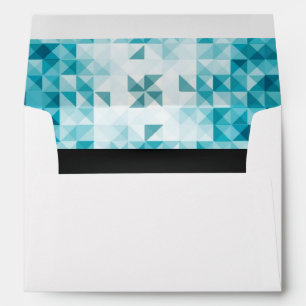 Blue Abstract Geometrical Background Template Envelope