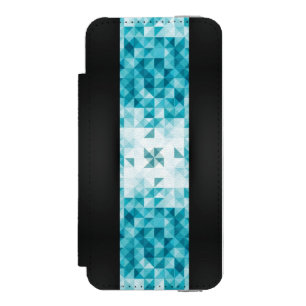 Blue Abstract Geometrical Background Template Incipio Watson™ iPhone 5 Wallet Case