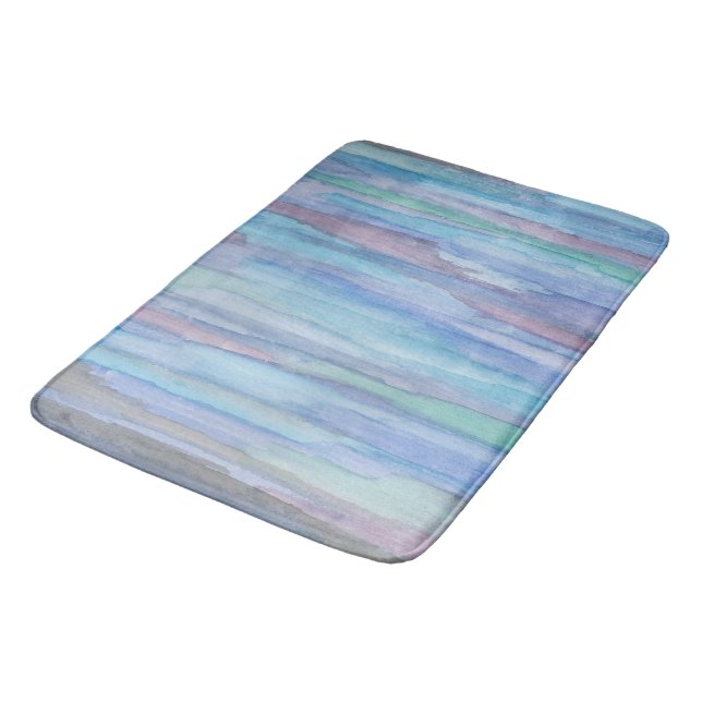Blue Abstract: January Morning Bath Mat (Angled)
