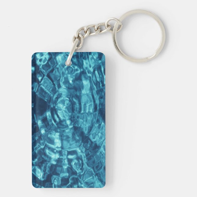 Blue Abstract Key Ring (Back)