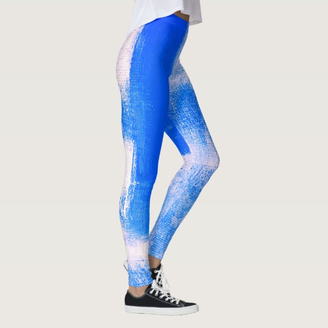 Blue Abstract Leggings (Right)