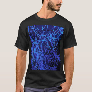 Blue abstract light lines T-Shirt