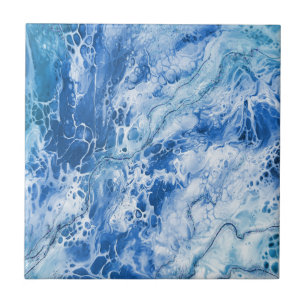 Blue Abstract Marble Background Ceramic Tile