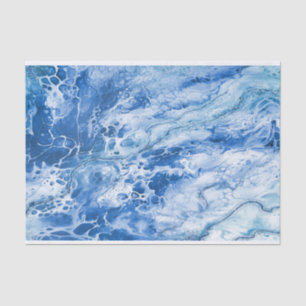 Blue Abstract Marble Background Tissue Paper