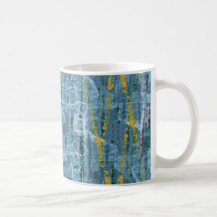 Blue Abstract Mixed Media Art Mug