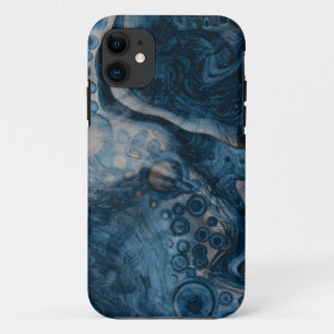 Blue Abstract Modern   iPhone 11 Case