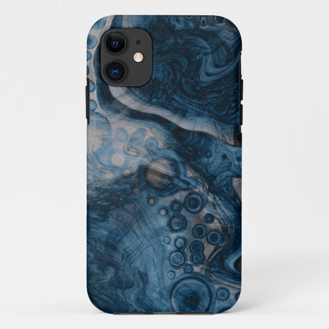 Blue Abstract Modern   Case-Mate iPhone Case (Back)