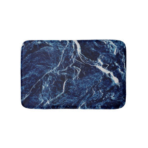 Blue Abstract Pattern Bath Mat