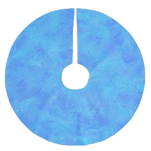 Blue Abstract Pattern Brushed Polyester Tree Skirt