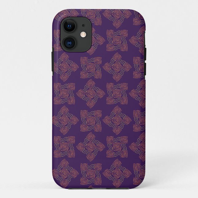 Blue Abstract Pattern Case-Mate iPhone Case (Back)