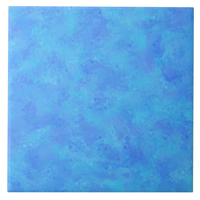 Blue Abstract Pattern  Ceramic Tile (Front)