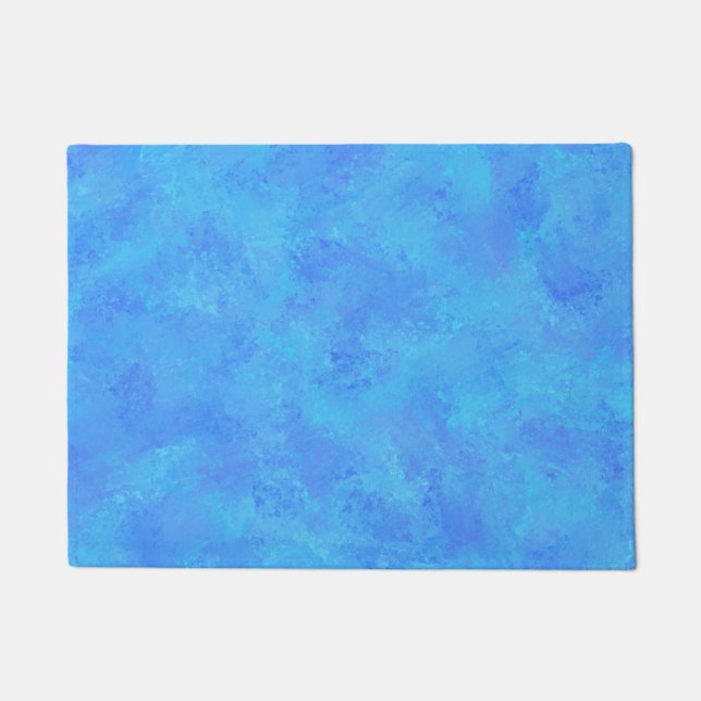 Blue Abstract Pattern  Doormat (Front)