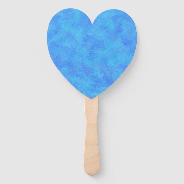 Blue Abstract Pattern  Hand Fan (Front)