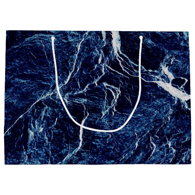 Blue Abstract Pattern Large Gift Bag (Back)